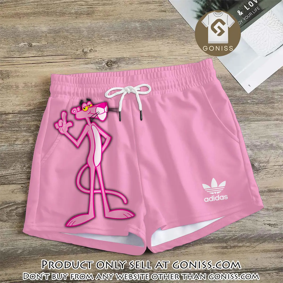 Premium pink panther in adidas women shorts lady beach shorts wms1070 gn1229244